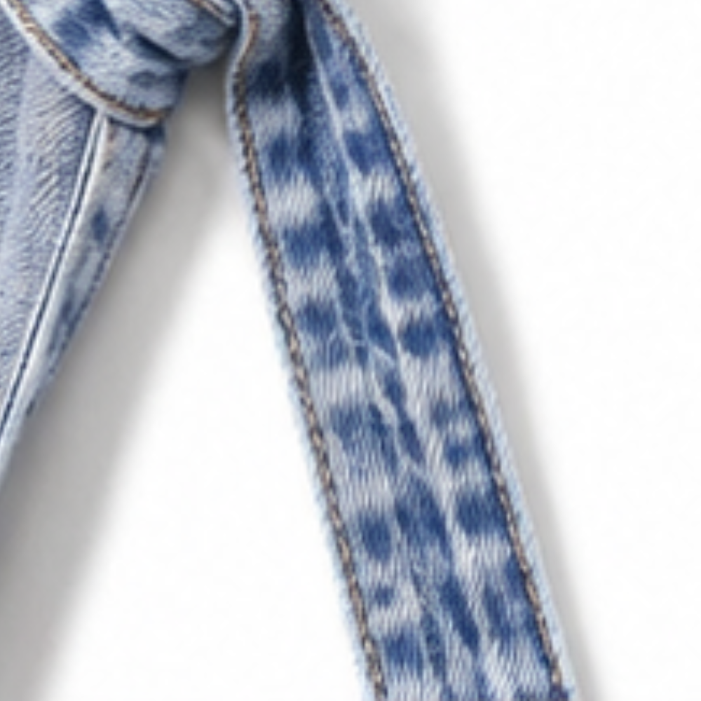 Overlaid Denim Vest Dress - Asymmetric Women's Denim Layer