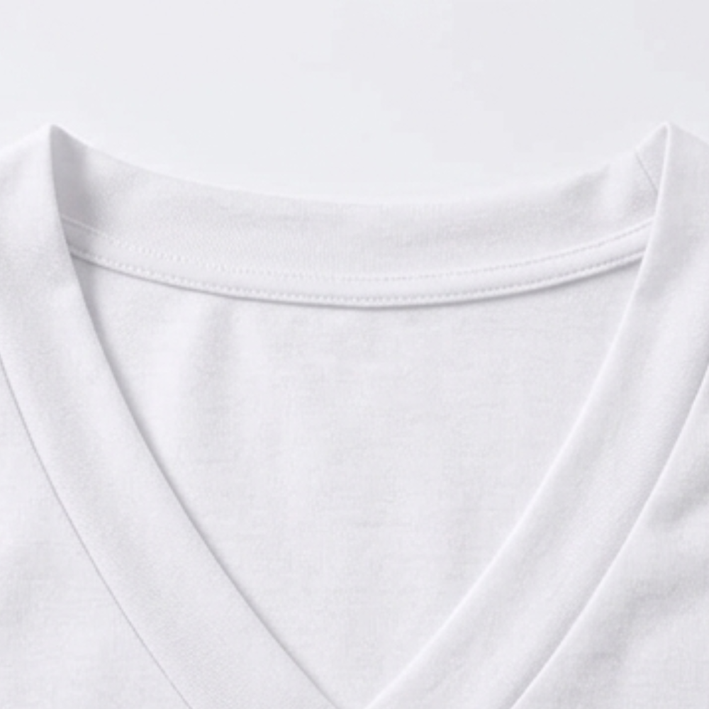 Lunavia - Soft V-Neck Tee with Rolled Cuffs for Women
