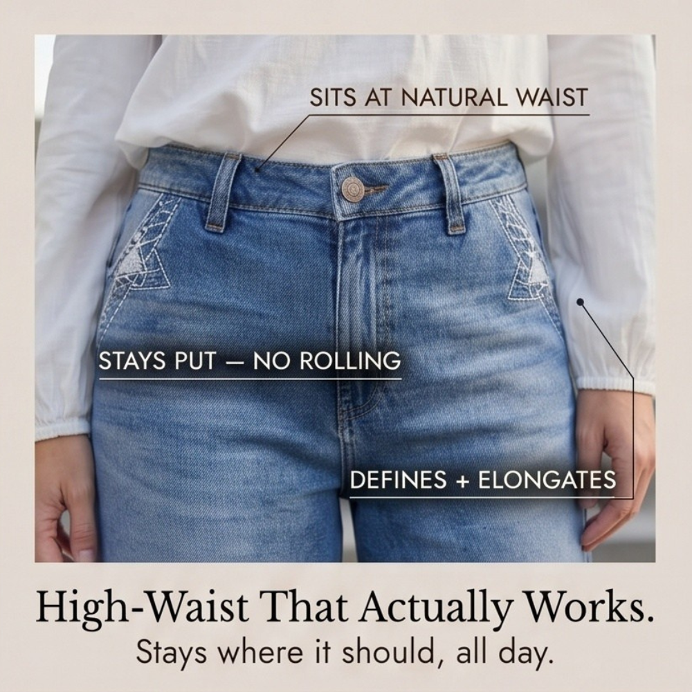 Luvenza Vintage Flare Jeans - Wide Leg Women's Jeans