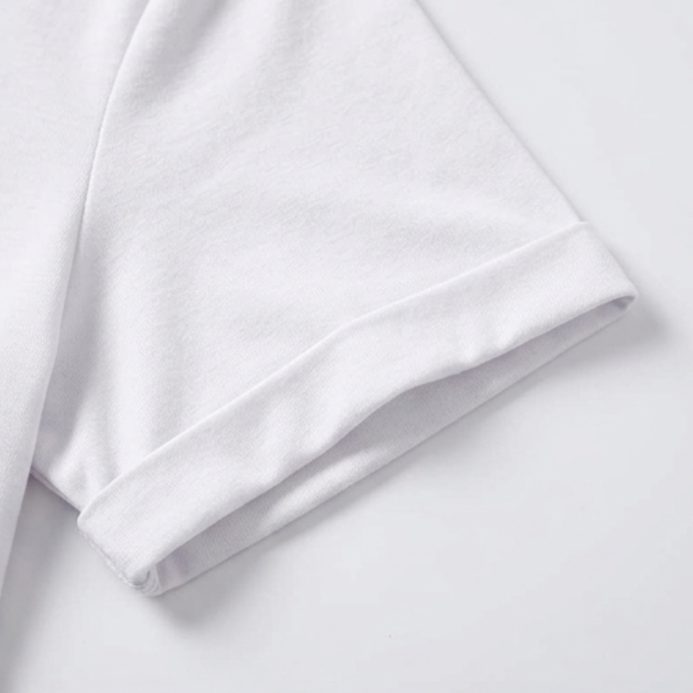 Lunavia - Soft V-Neck Tee with Rolled Cuffs for Women