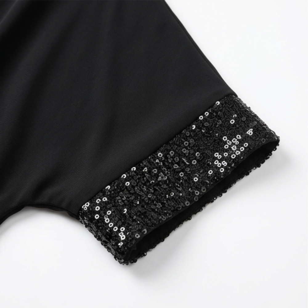 Lunara Sequin Trim Top - Women's Layered Chiffon Top