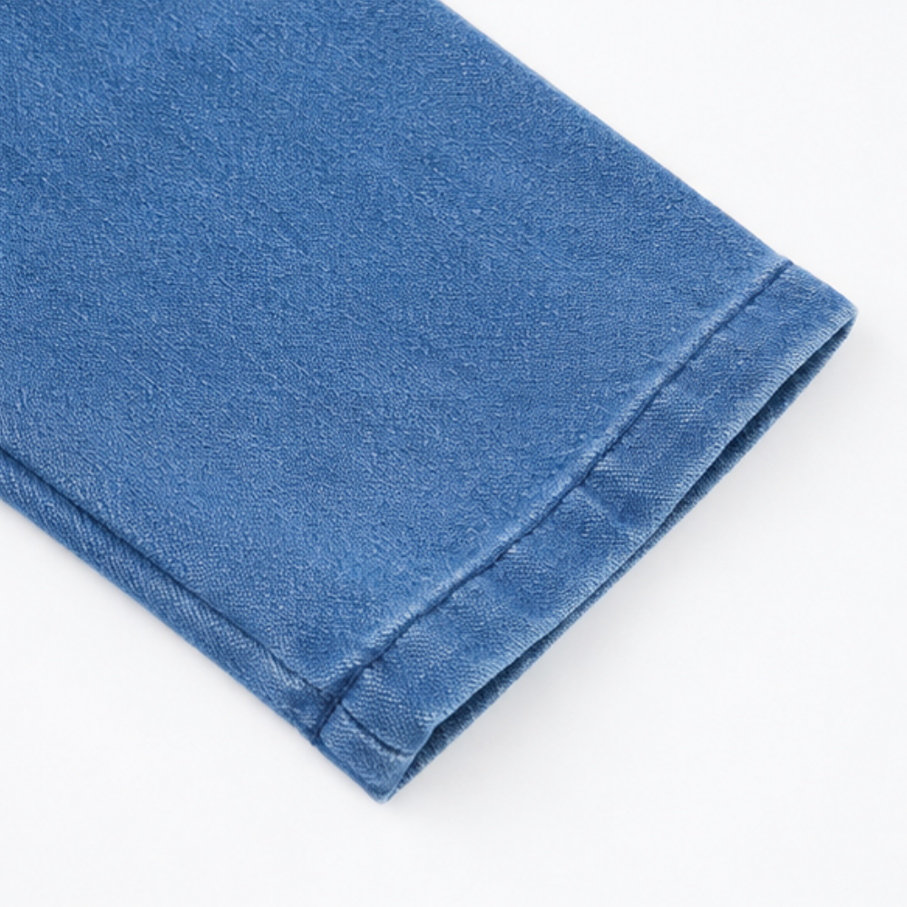 Drapella Denim Look Cardigan - Women's Collarless Cardigan