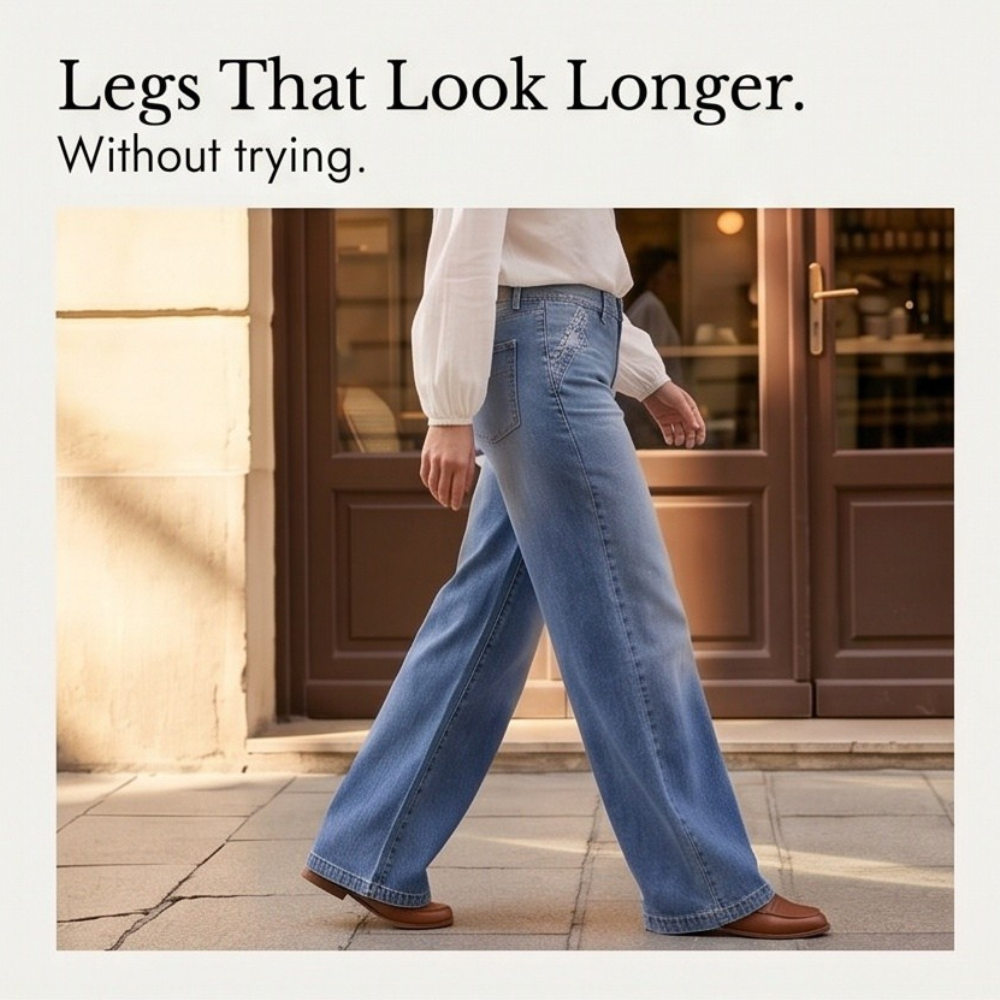 Luvenza Vintage Flare Jeans - Wide Leg Women's Jeans