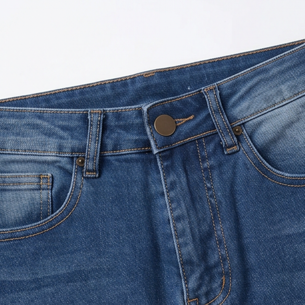 Veluna Denim Skirt - Frayed Hem A-Line Women's Skirt