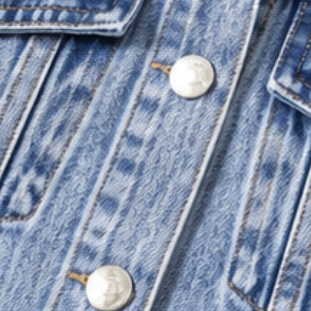 Overlaid Denim Vest Dress - Asymmetric Women's Denim Layer