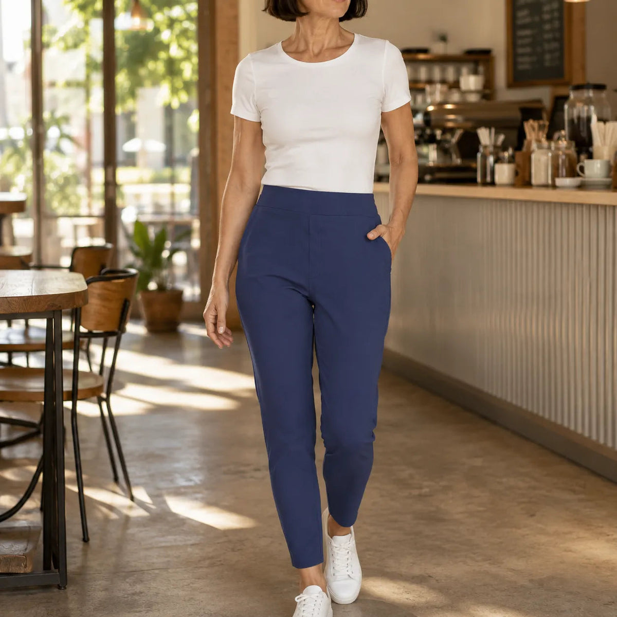 Wearlyn Stretch Ankle Pants - Women's High Waist Trousers