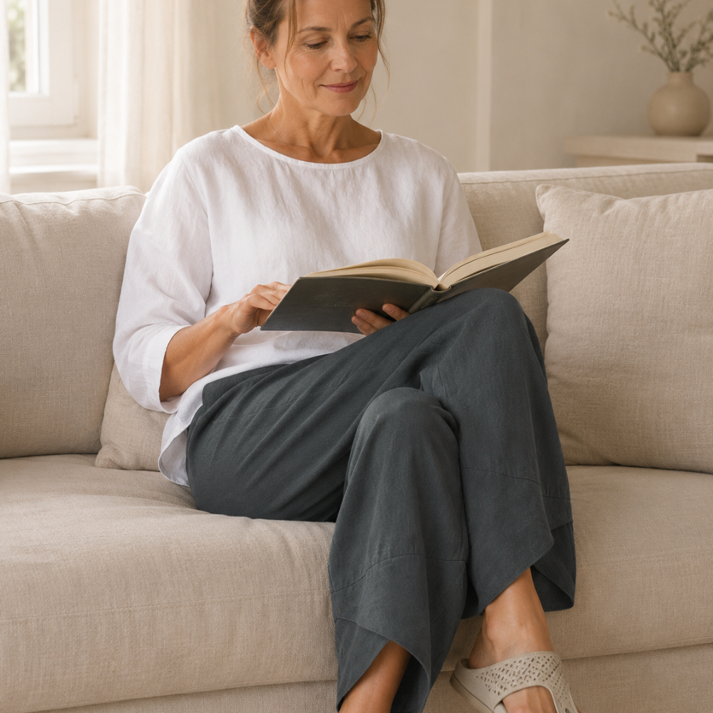 Solivia Tulip Hem Pants - Women's Cropped Wide Leg Pants
