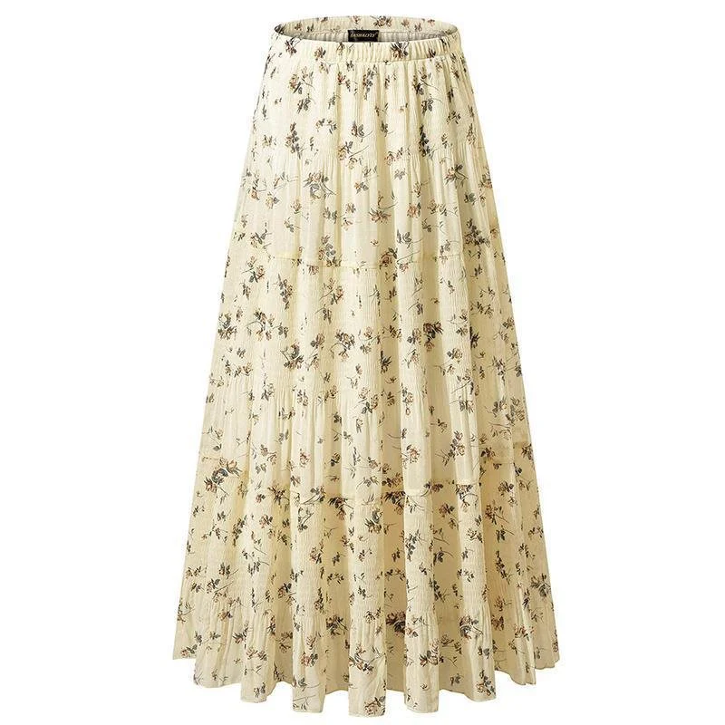 Floressa Chiffon Maxi Skirt - Women's Pleated Maxi Skirt