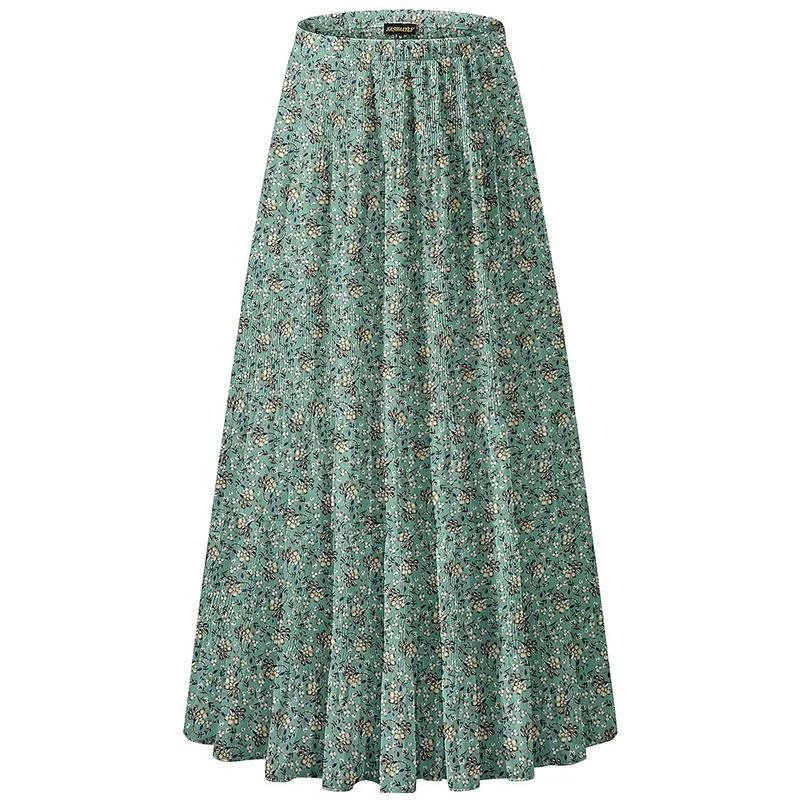 Floressa Chiffon Maxi Skirt - Women's Pleated Maxi Skirt