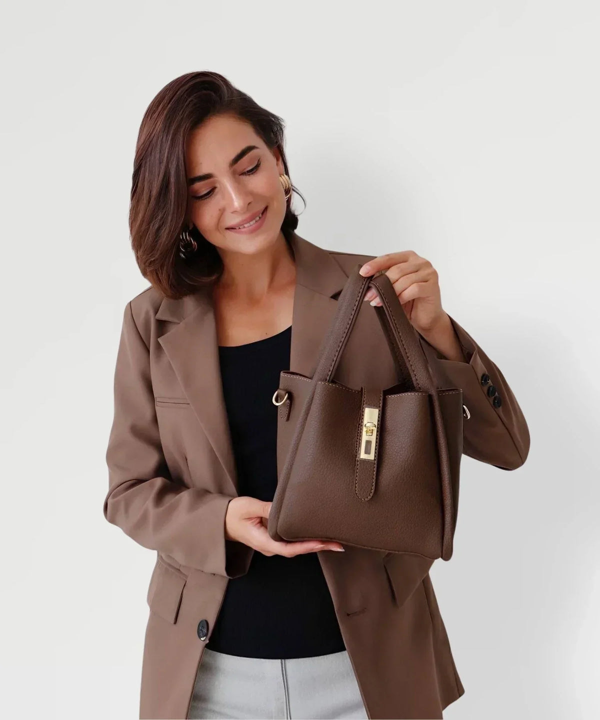 Leather Tote Bag - Everyday Women's Crossbody Bag