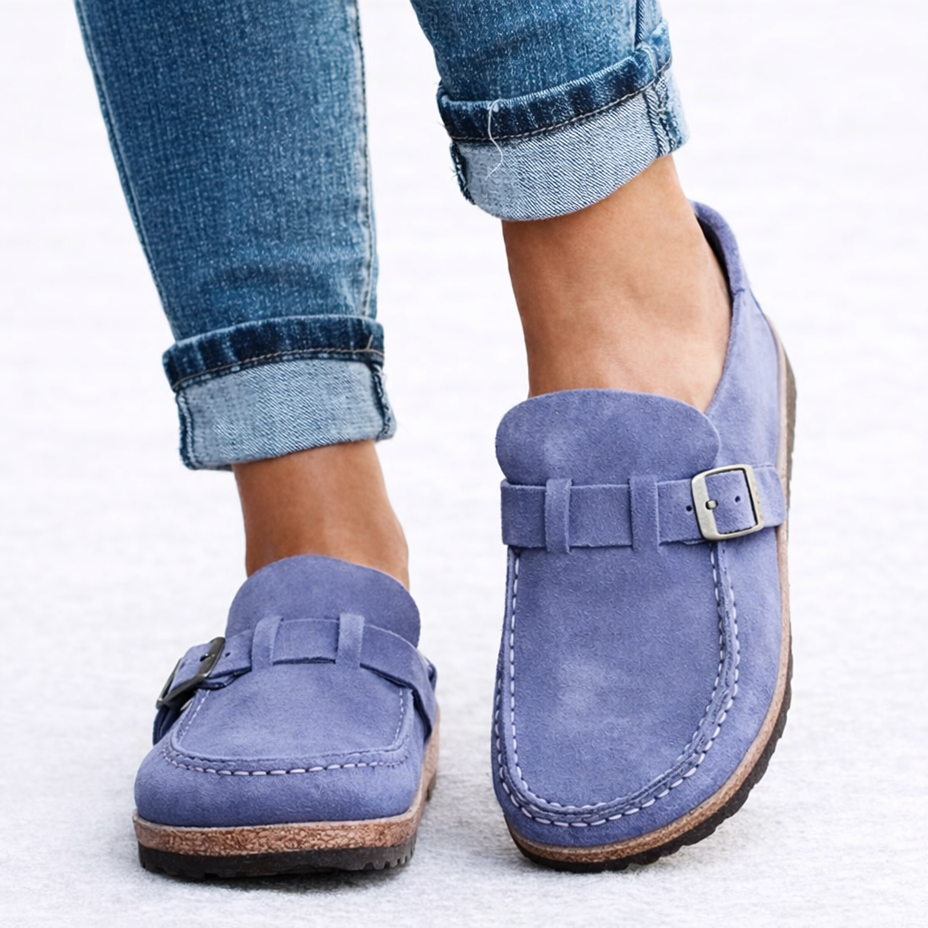 Orthopaedic Buckle Loafers - Women's Slip-On Loafers