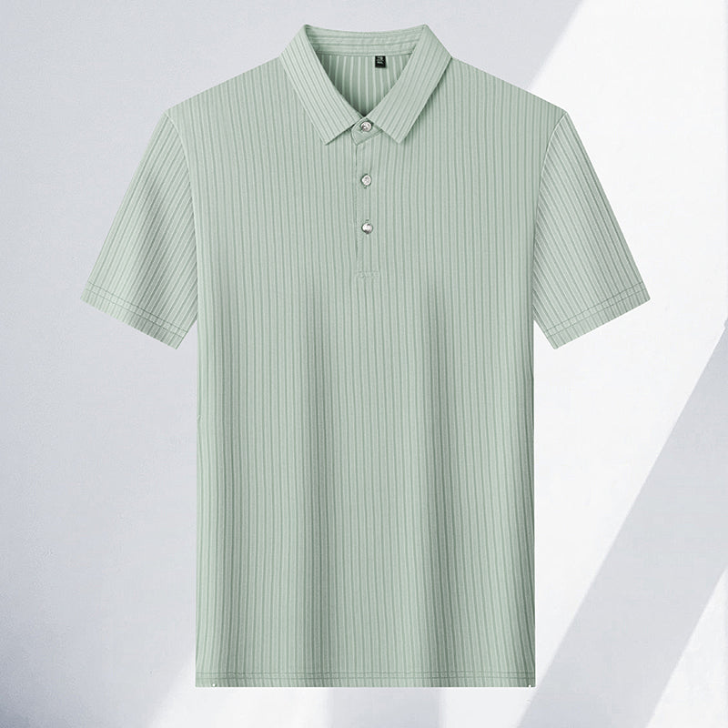 Cavill Polo Shirt - Textured Stripe Men's Polo