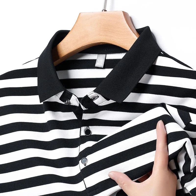 Broughton Striped Cotton Polo - Men's Polo Shirt