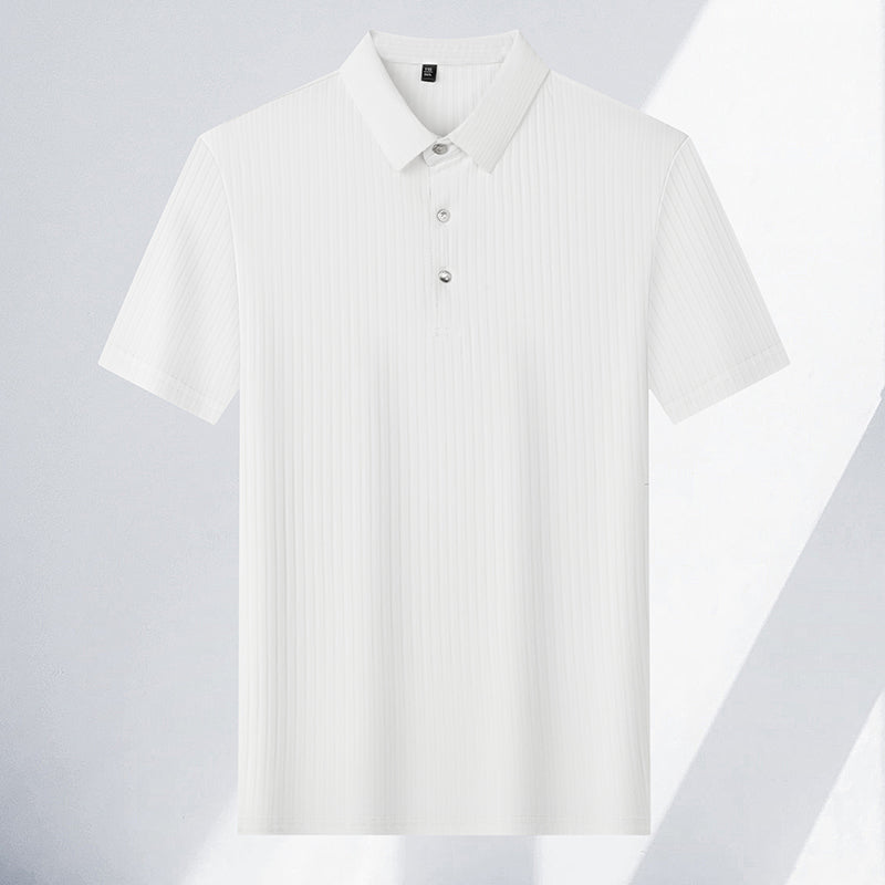 Cavill Polo Shirt - Textured Stripe Men's Polo