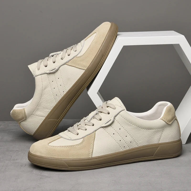Emilio Leather Sneakers - Men's Leather Trainers
