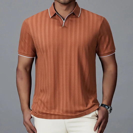 Luca Milano Knitted Polo - Men's Short Sleeve Knit