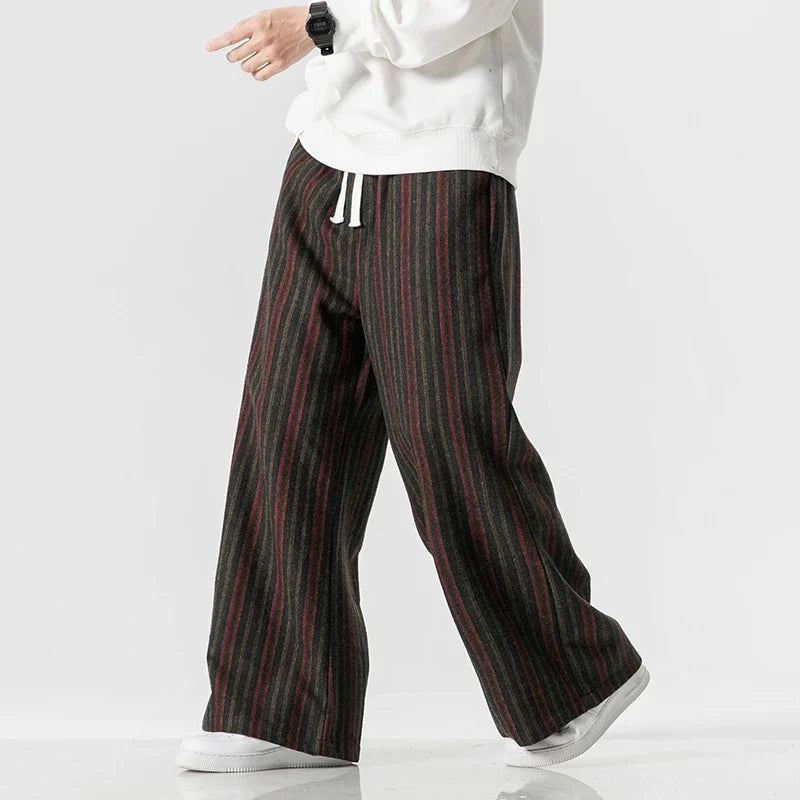 Calder Striped Trousers - Wide Leg Men's Trousers