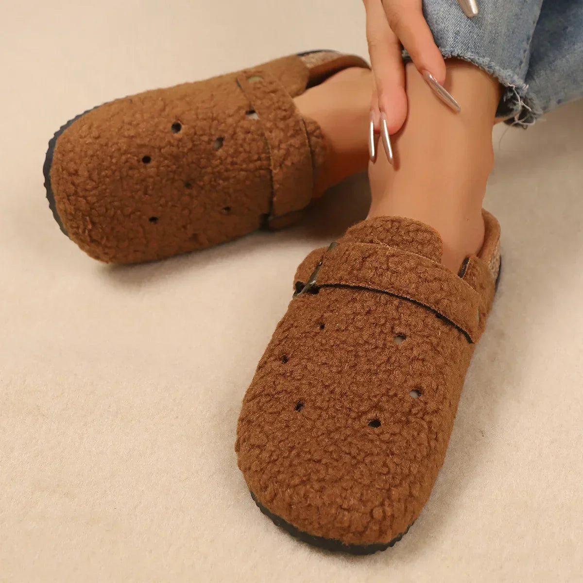 Solace Fleece Clogs - Men's Cork Sole Fleece Clogs