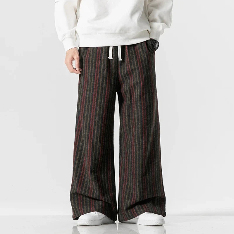 Calder Striped Trousers - Wide Leg Men's Trousers