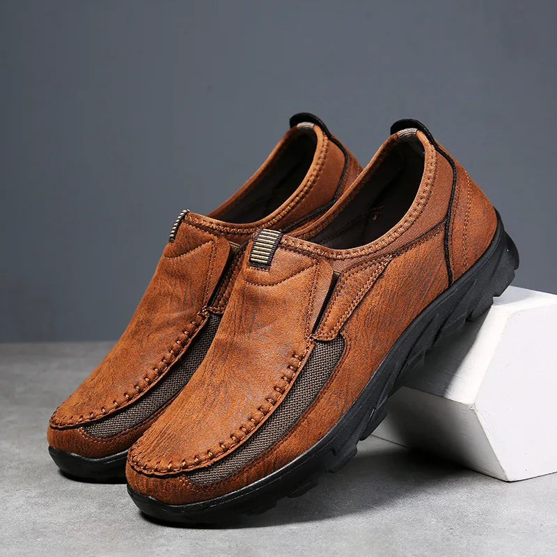 Brayden Leather Loafers - Suede and Mesh Men's Loafers