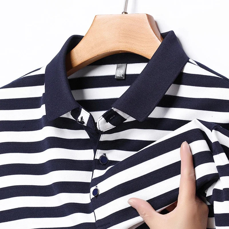 Broughton Striped Cotton Polo - Men's Polo Shirt