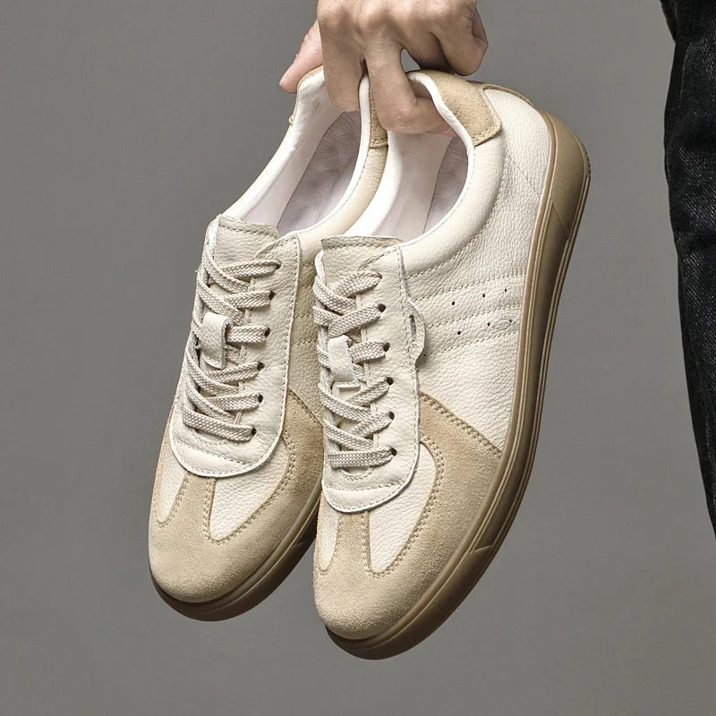 Emilio Leather Sneakers - Men's Leather Trainers