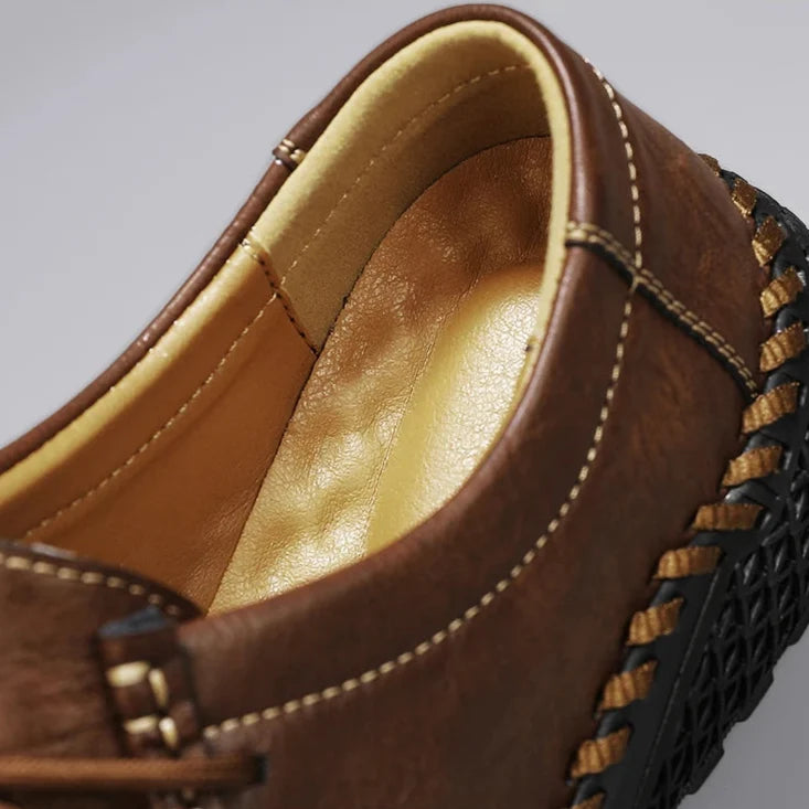 Torino Leather Loafers - Hand Stitched Men's Loafers