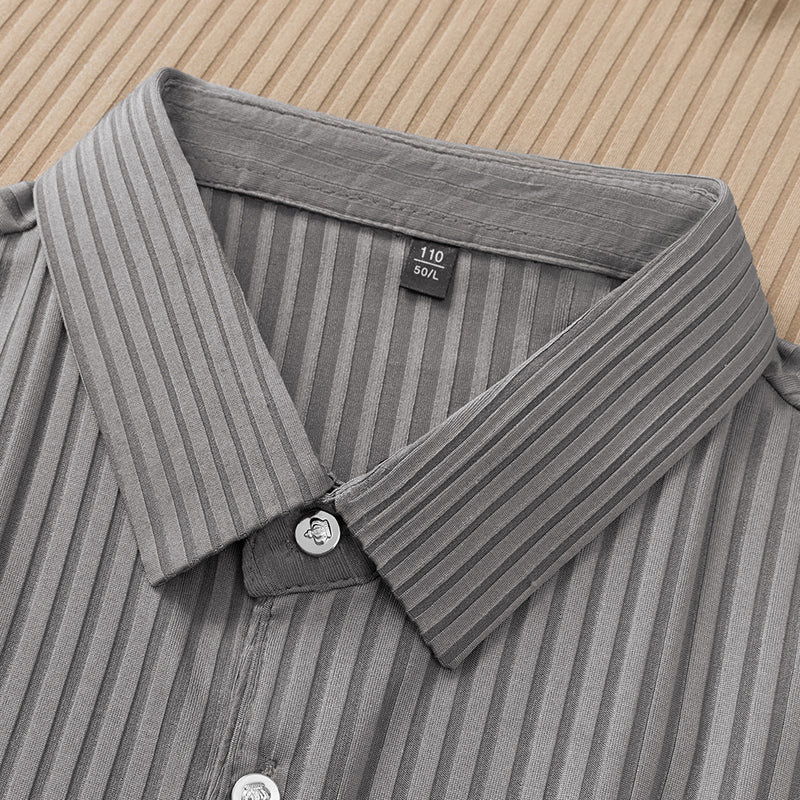 Cavill Polo Shirt - Textured Stripe Men's Polo