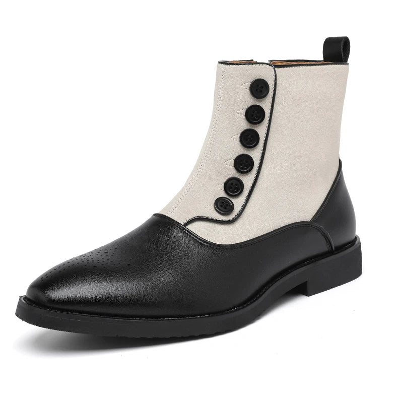 Hartford Leather Boots - Two Tone Men's Chelsea Boots