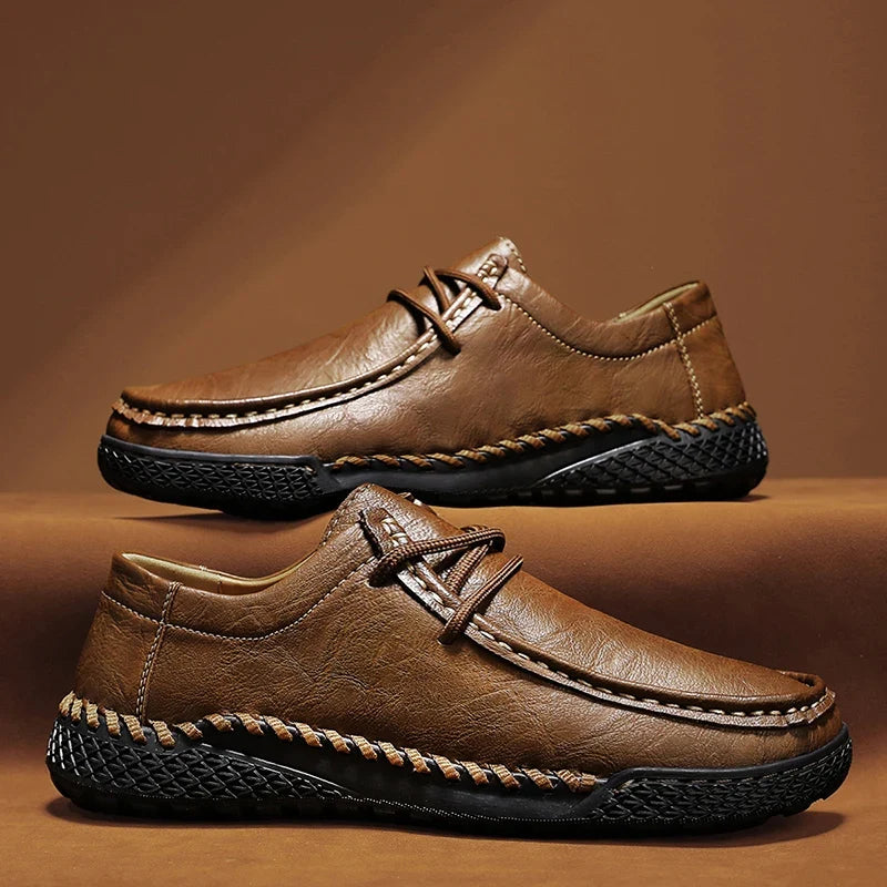 Torino Leather Loafers - Hand Stitched Men's Loafers