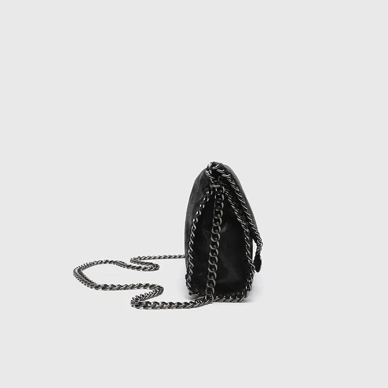 Jett Leather Shoulder Bag - Men's Gothic Chain Bag