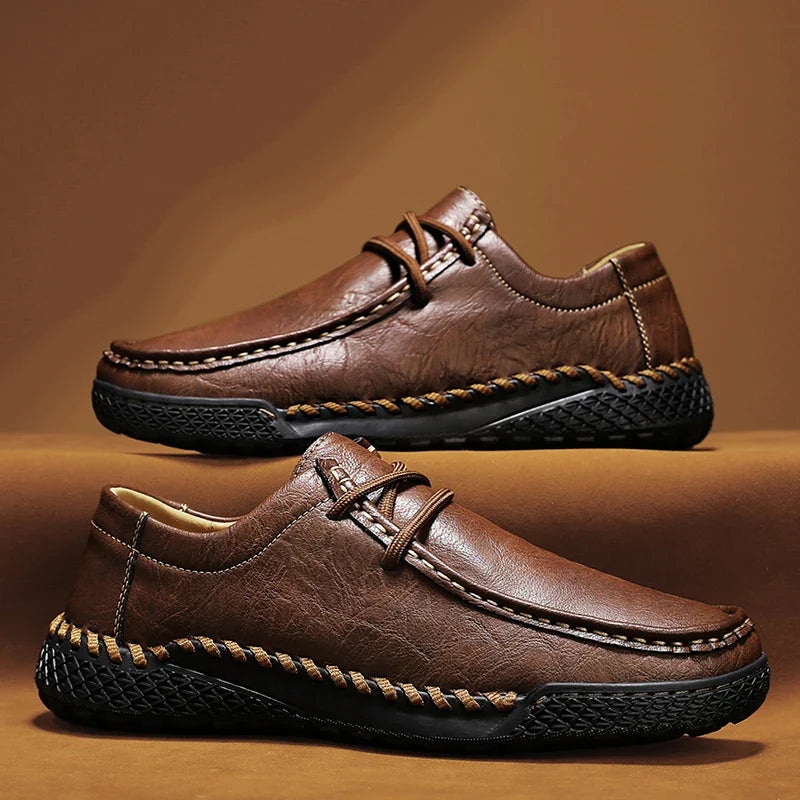 Torino Leather Loafers - Hand Stitched Men's Loafers
