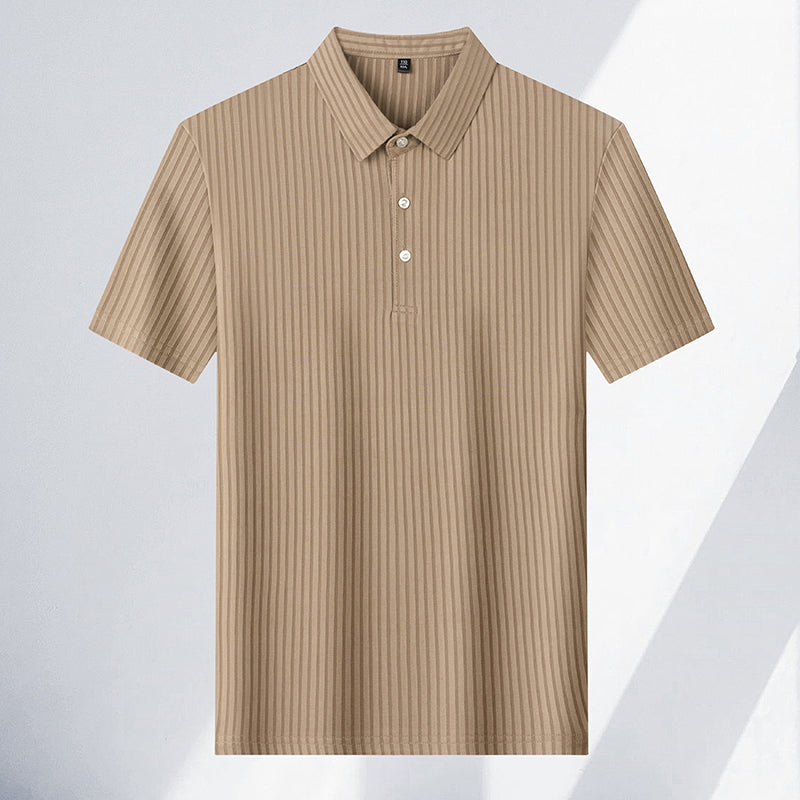 Cavill Polo Shirt - Textured Stripe Men's Polo