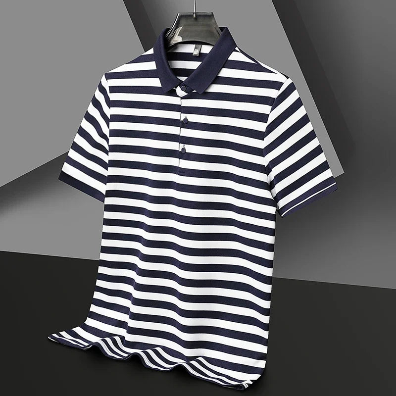 Broughton Striped Cotton Polo - Men's Polo Shirt