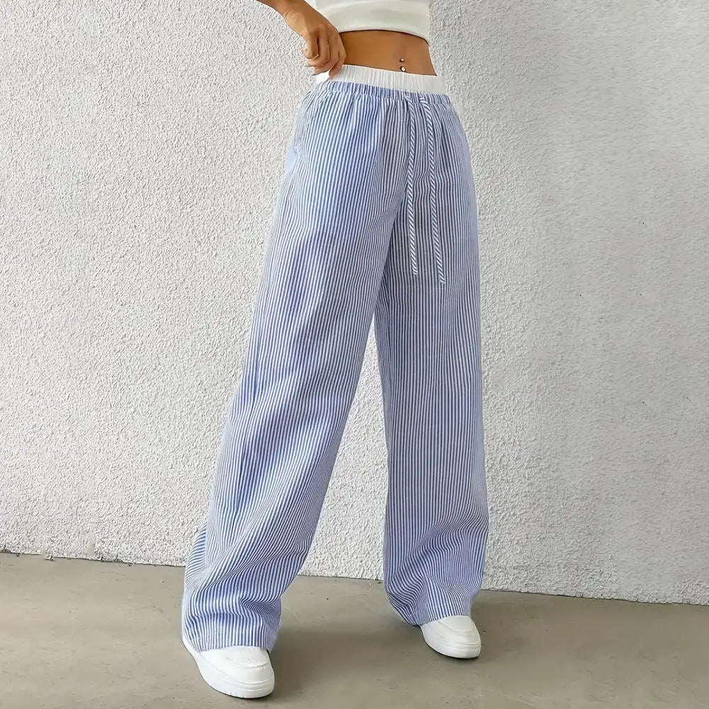 Serena Wide Leg Pants - Pinstripe Men's Trousers