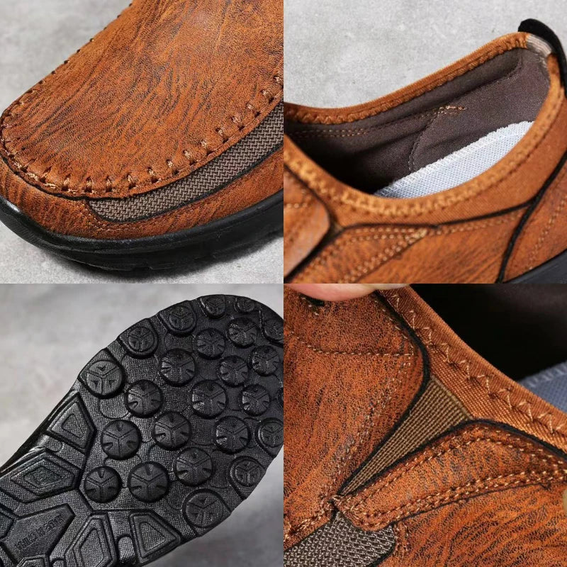 Brayden Leather Loafers - Suede and Mesh Men's Loafers