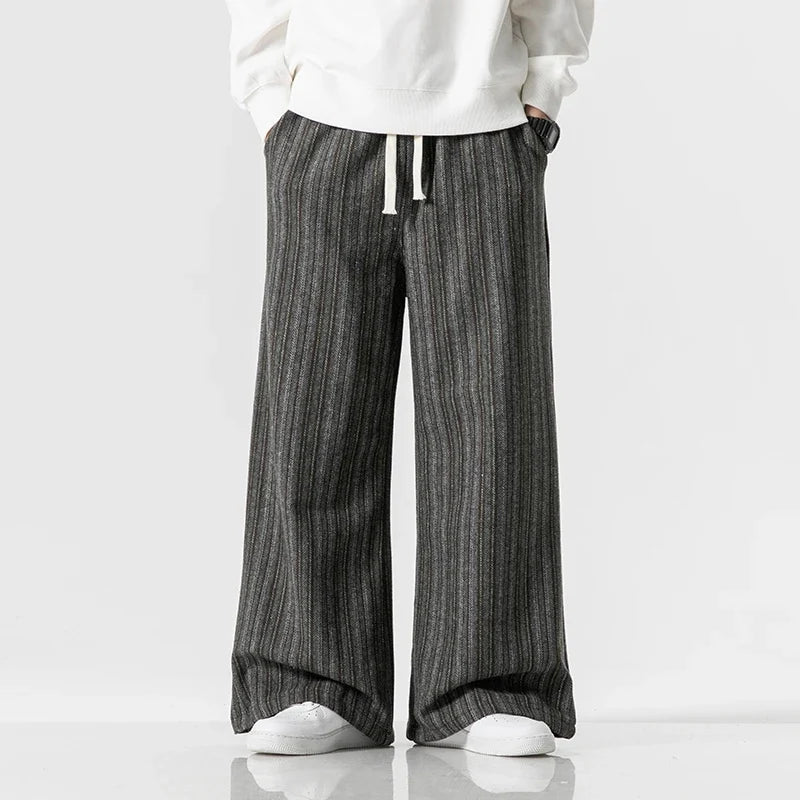Calder Striped Trousers - Wide Leg Men's Trousers