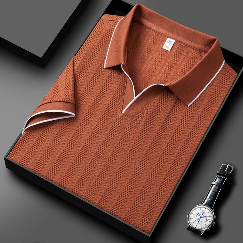 Luca Milano Knitted Polo - Men's Short Sleeve Knit