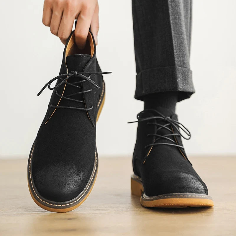 Grantley Suede Boots - Men's Lace Up Chelsea Boots