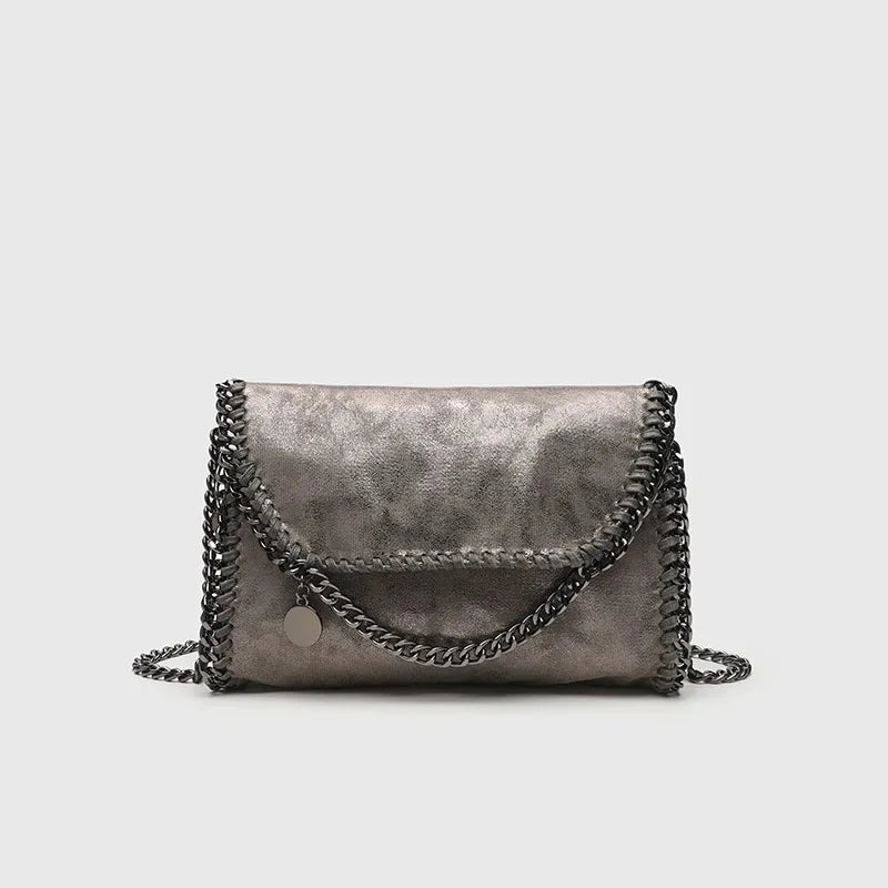 Jett Leather Shoulder Bag - Men's Gothic Chain Bag