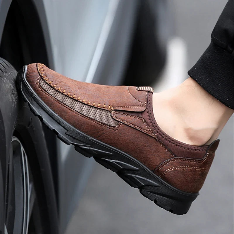 Brayden Leather Loafers - Suede and Mesh Men's Loafers