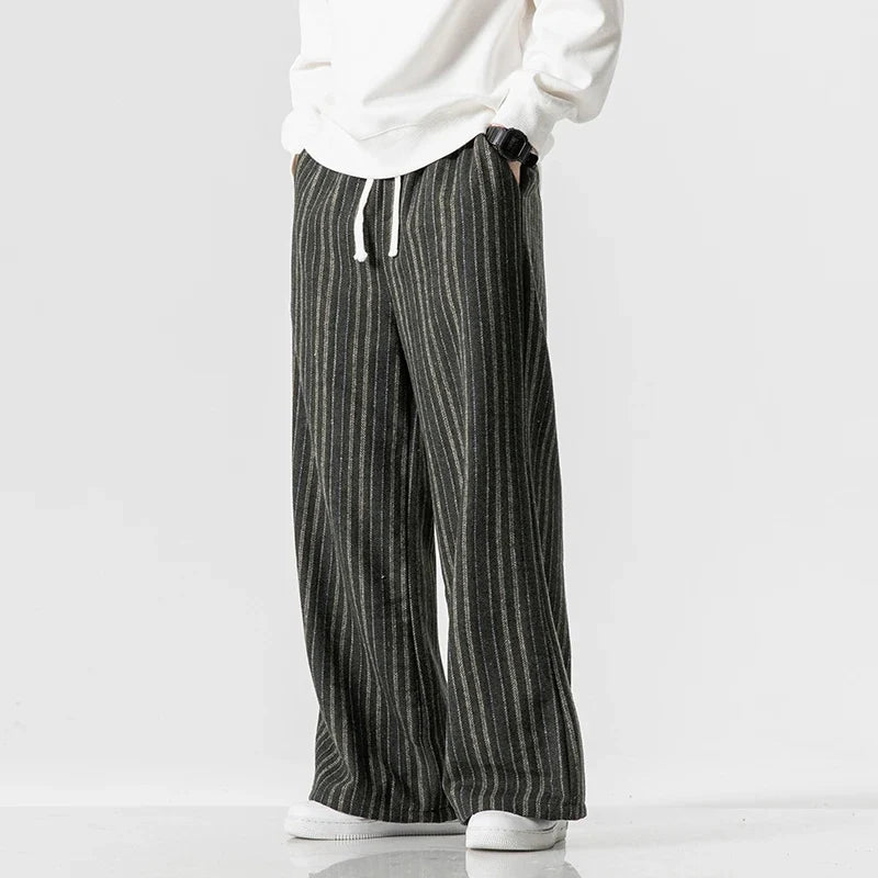 Calder Striped Trousers - Wide Leg Men's Trousers