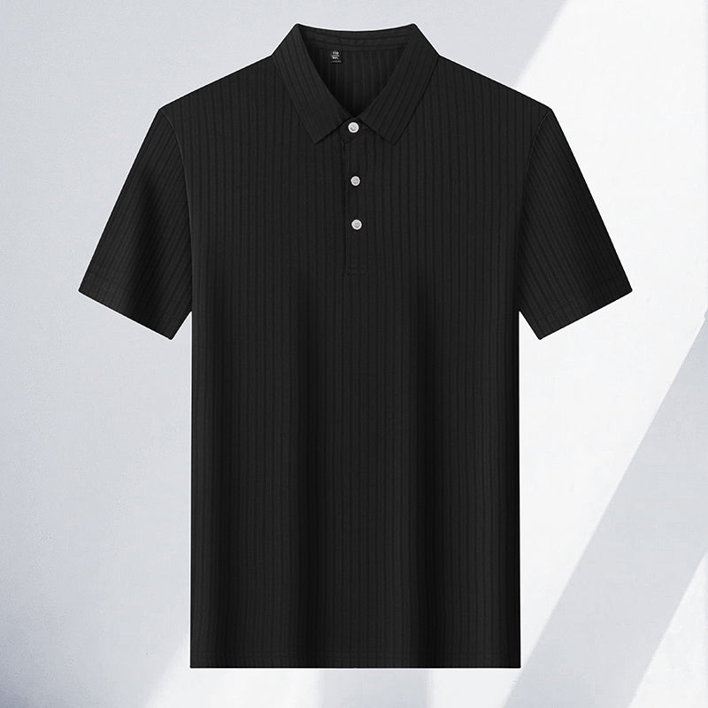 Cavill Polo Shirt - Textured Stripe Men's Polo