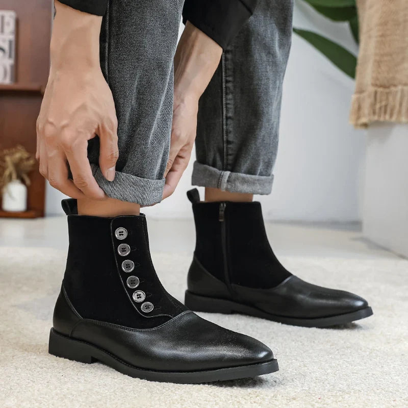 Hartford Leather Boots - Two Tone Men's Chelsea Boots