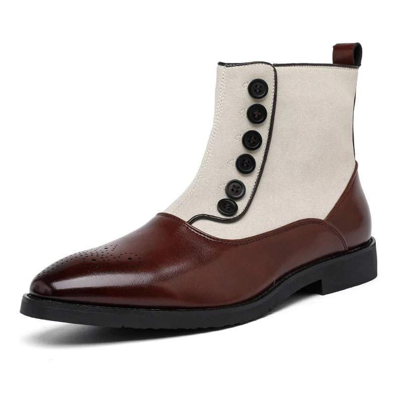 Hartford Leather Boots - Two Tone Men's Chelsea Boots