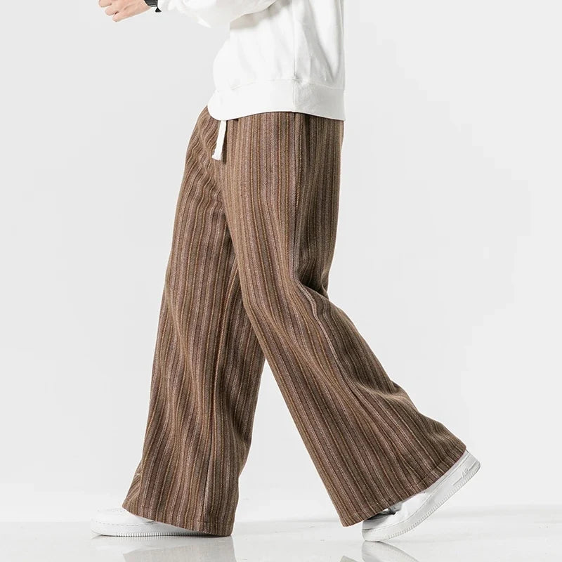 Calder Striped Trousers - Wide Leg Men's Trousers