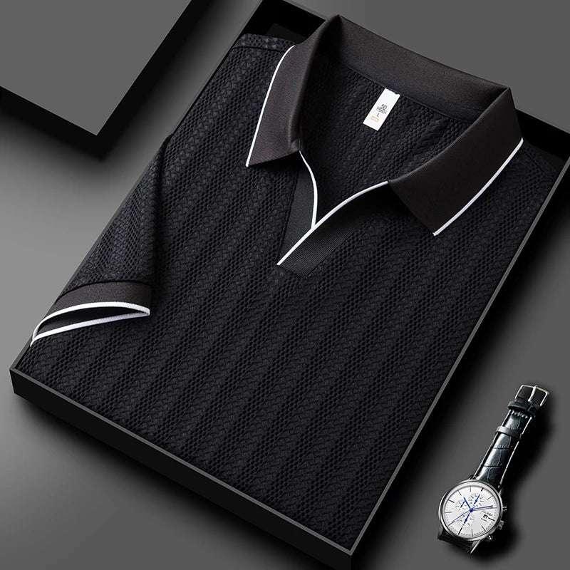 Luca Milano Knitted Polo - Men's Short Sleeve Knit