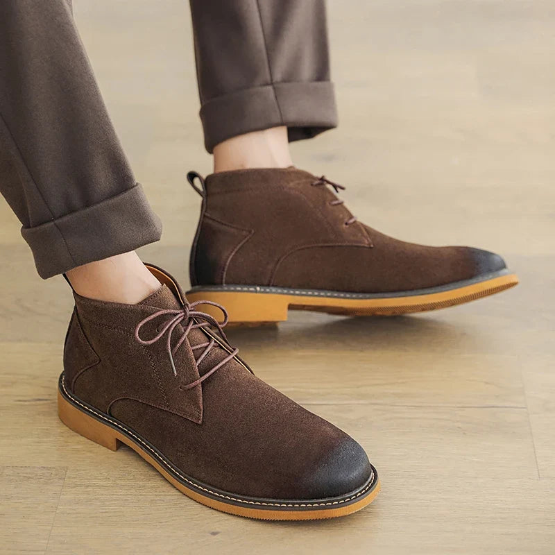 Grantley Suede Boots - Men's Lace Up Chelsea Boots