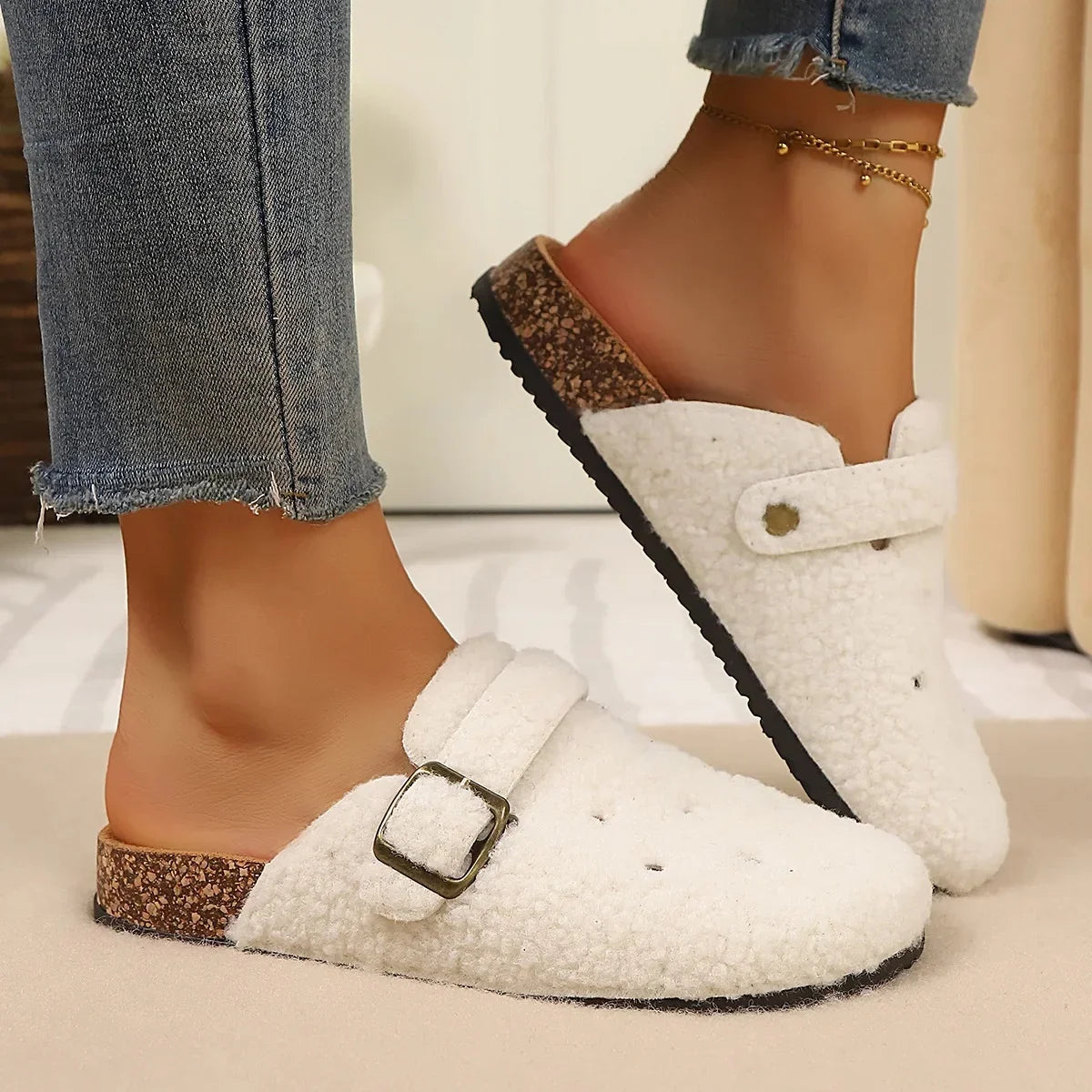 Solace Fleece Clogs - Men's Cork Sole Fleece Clogs