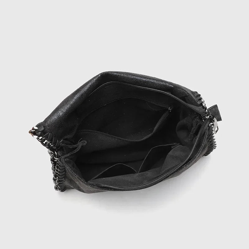 Jett Leather Shoulder Bag - Men's Gothic Chain Bag